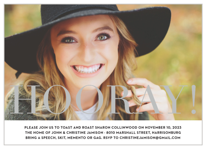 Create modern invitations for your chic soirée with the Three Cheers Celebration Foil Party Invitation.