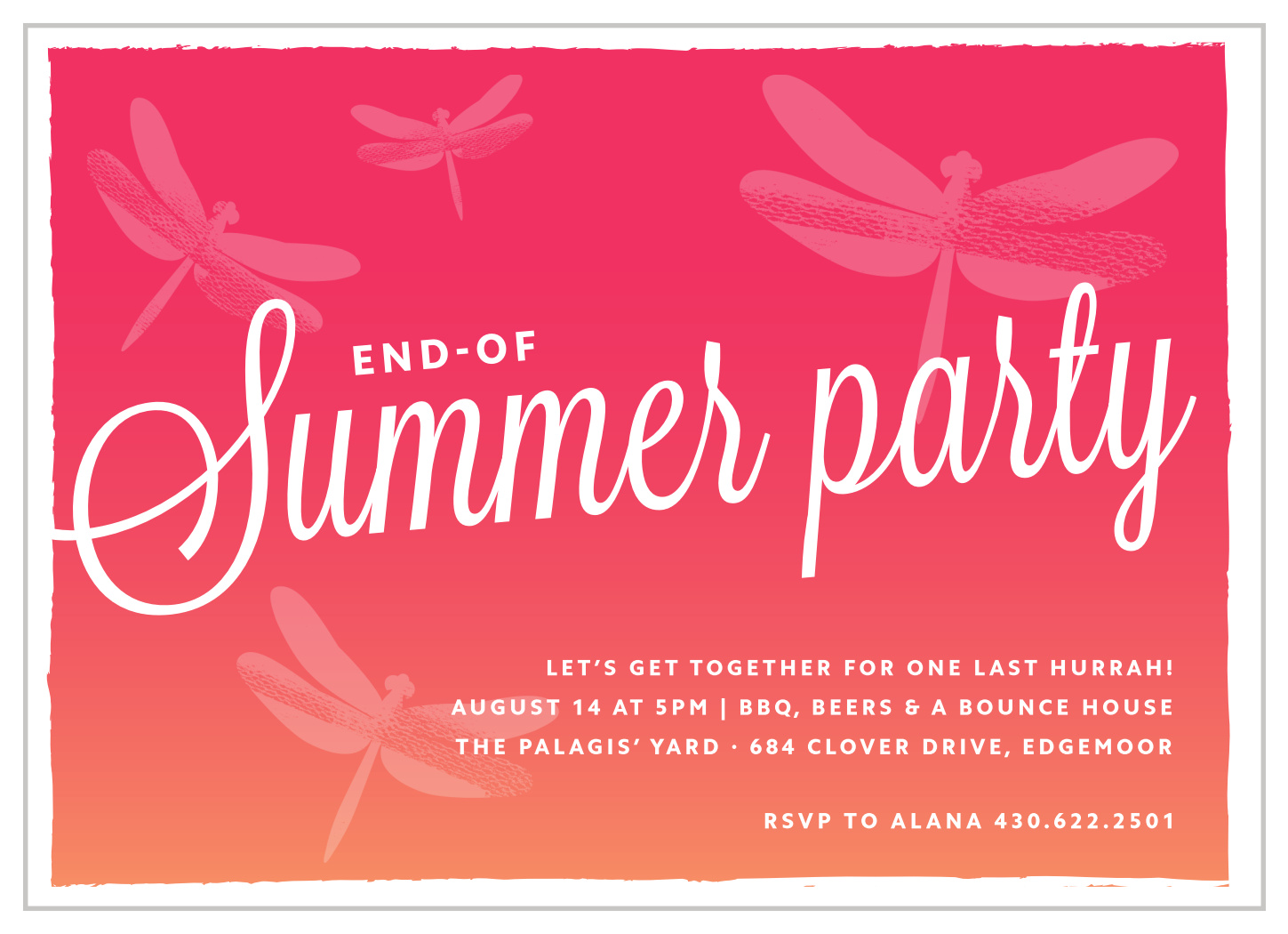 Summer Sunset Party Invitations