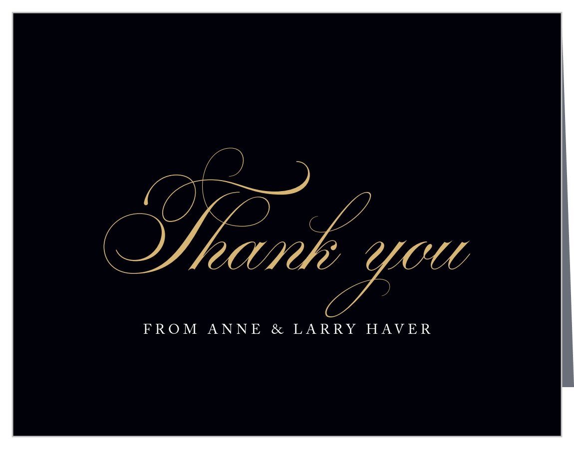 Chic Celebration Foil Anniversary Thank You Cards