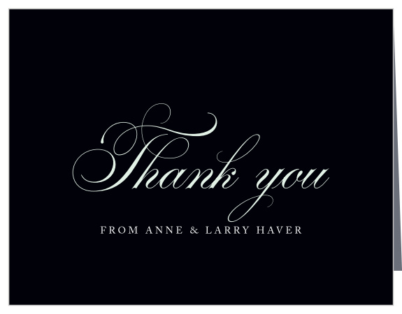 Thank the friends and family who helped you commemorate a lifetime of love with the Chic Celebration Thank You Cards.