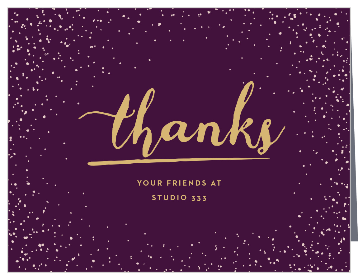 Glittering Lights Foil Gala Thank You Cards