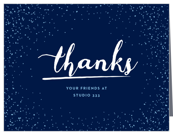 Show guests your gratitude with the Glittering Lights Gala Thank You Cards.