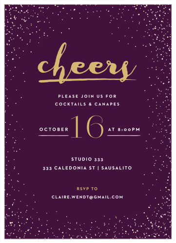 Send out invites as chic as your event with the Glittering Lights Foil Gala Invitations.