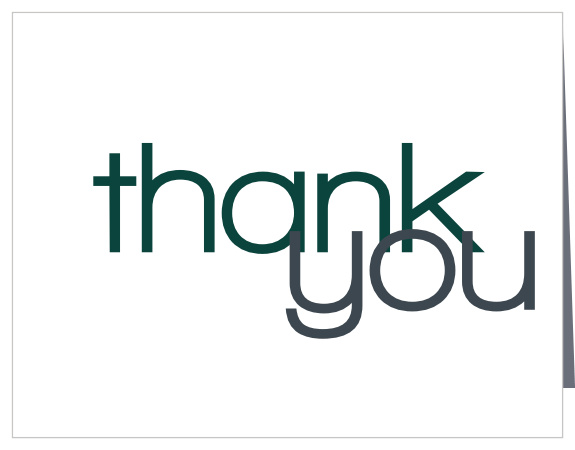 If you are looking for a breathtaking modern thank you card, our Perfect Ending will fit the bill.