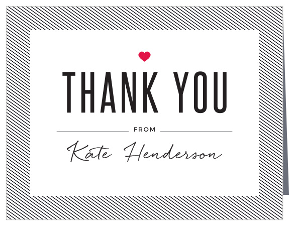 Share your gratitude with the trendy design of the Baby Urbanite Baby Thank You Cards.