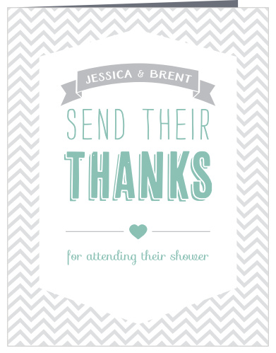 Trendy Chevron Baby Shower Thank You Cards