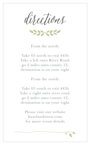 Lead guests to your wedding venue with the Blushing Leaves Direction Cards.