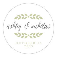 Personalize your stationery with the Blushing Leaves Stationery Stickers.
