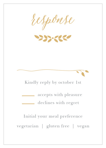 Blushing Leaves Foil Response Cards