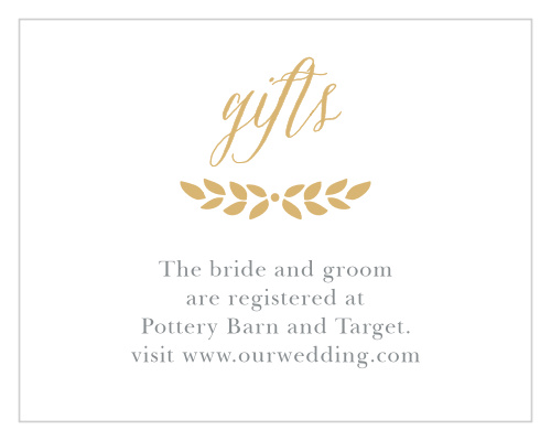 Blushing Leaves Foil Registry Cards