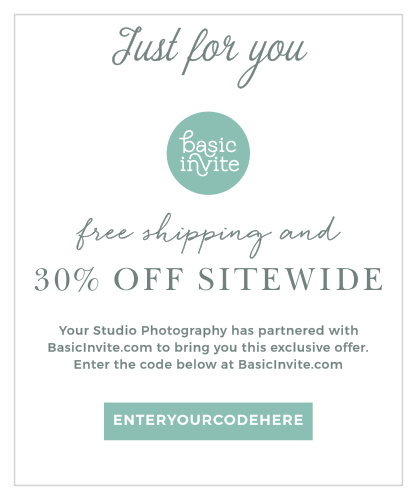 Share your Basic Invite partner code with clients using the Kraft Frame Offer Card.