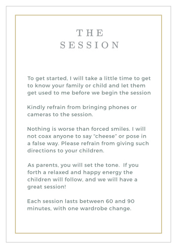 Prepare clients for their one-on-one time with the photographer using the Destination Stamp Session Cards. 