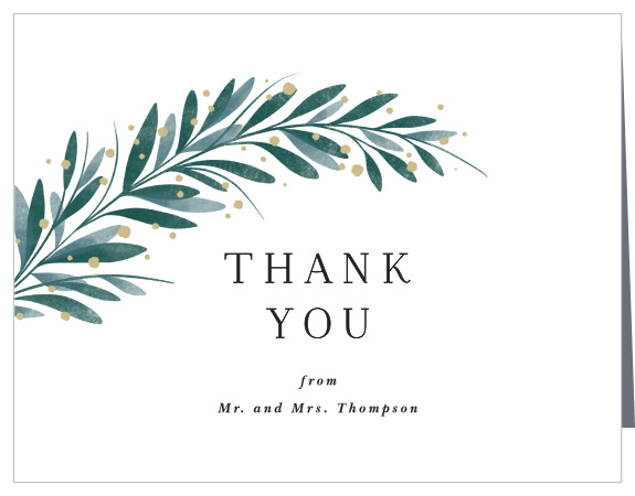 The support and presence of loved ones on your special day meant a lot to you, show them your appreciation with our Perfect Match Wedding Thank You Cards.