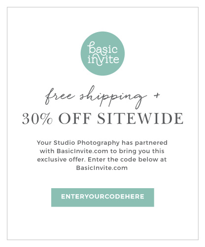 Share your Basic Invite partner code with clients using the Classic Collage Offer Card.