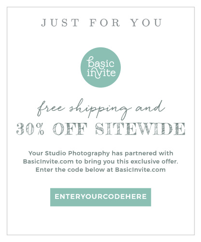 Share your Basic Invite partner code with clients using the Garden Watercolor Offer Card. 