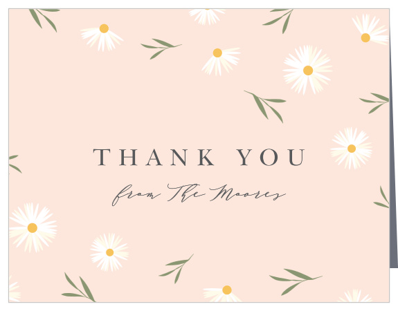 Your loved ones are sure to feel your appreciation when they receive your Tiny Daisies Wedding Thank You Cards!