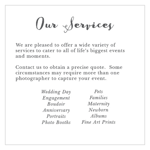 Promote your photography studio with the Leafy Love Services Cards.