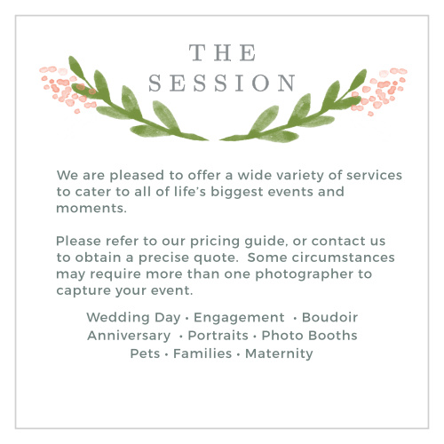 Promote your photography studio with the Garden Watercolor Services Cards.