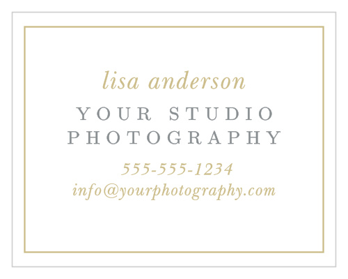Advertise your photography studio with the Destination Stamp Contact Card.
