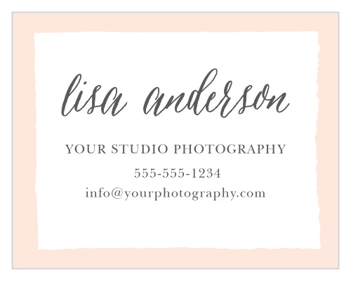 Advertise your photography studio with the Painted Border Contact Card.