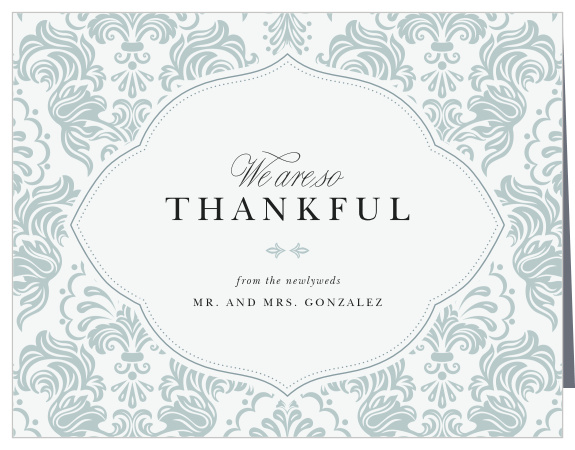 Show your appreciation for your loved ones, with our Timeless Damask Wedding Thank You Cards!