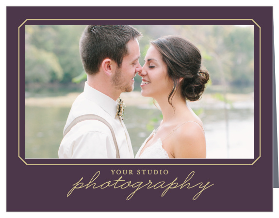 Show clients gratitude for their business with the Vintage Photo Album Thank You Cards.