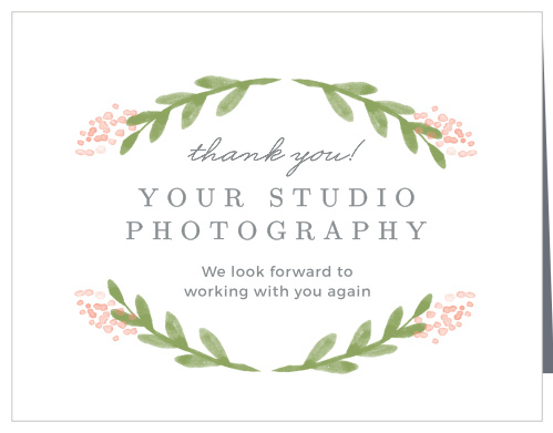 Show clients gratitude for their business with the Garden Watercolor Thank You Cards.
