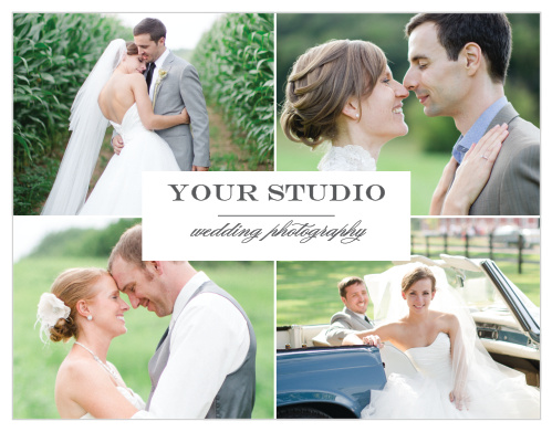 Extend special offers to clients with the Classic Collage Promotion Card.