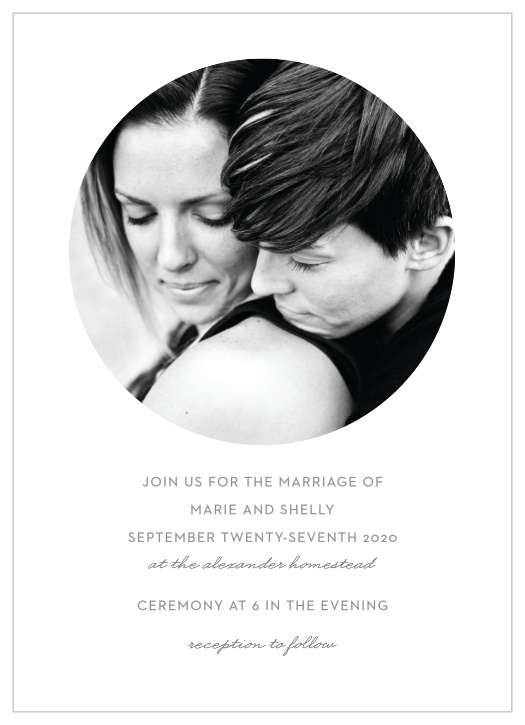 Create invites with the chic, understated style of the Bold & Blissful Wedding Invitations.