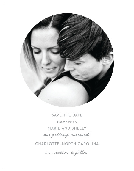 Announce your wedding with the chic, understated style of the Bold and Blissful Save-the-Date Cards.