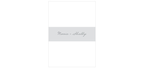 Tie your beautifully understated wedding stationery together with the Bold & Blissful Belly Bands from the Love Vs Design Collection at Basic Invite.