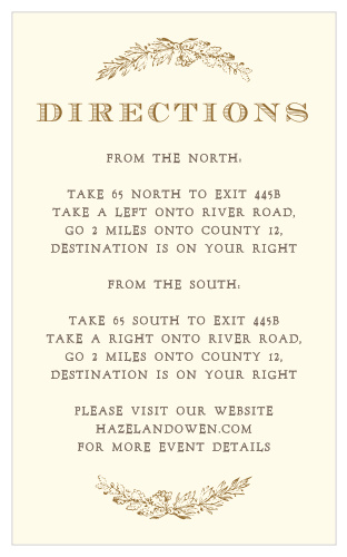 Charming Woods Direction Cards