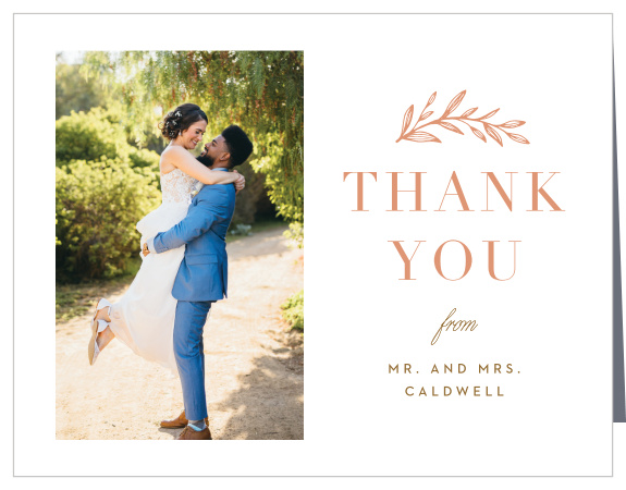 The support and presence of loved ones on your special day meant a lot to you, show them your appreciation with our Ornate Corners Wedding Thank You Cards.