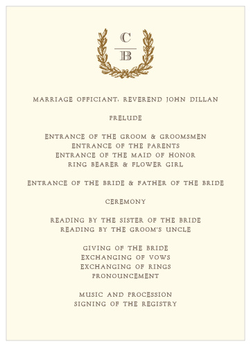 Charming Woods Wedding Programs