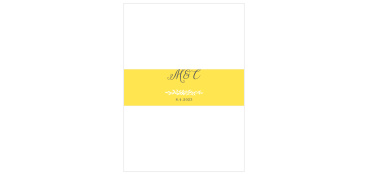 Tie your wedding stationery together with a bright pop of color using the Full Bloom Belly Bands.