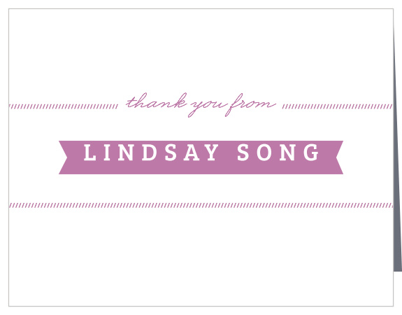 Share your gratitude with the cute yet sophisticated design of the Little Lady Thank You Cards from the Love Vs Design Collection at Basic Invite.