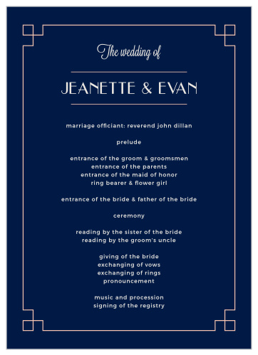 Organize your wedding ceremony with vintage flair using the Coney Island Wedding Programs.