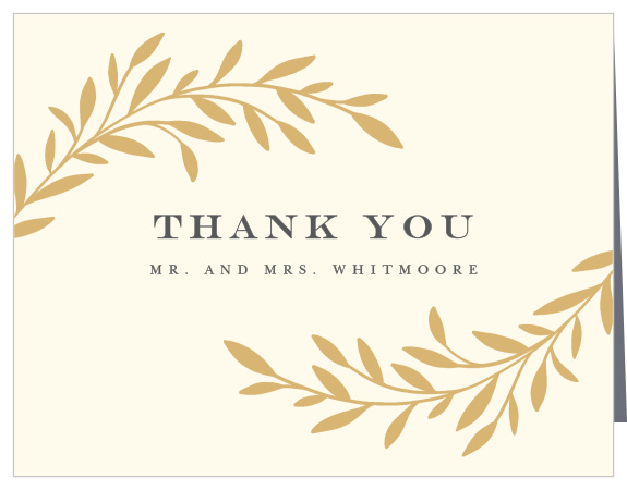Let family and friends know how much you appreciated their support on your big day with our Tree Branch Silhouette Wedding Thank You Cards.