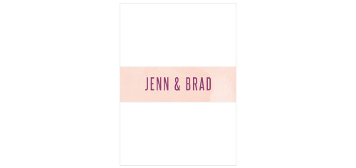 Tie your wedding stationery together with the soft, watercolor background of the Divinely Modern Belly Bands.