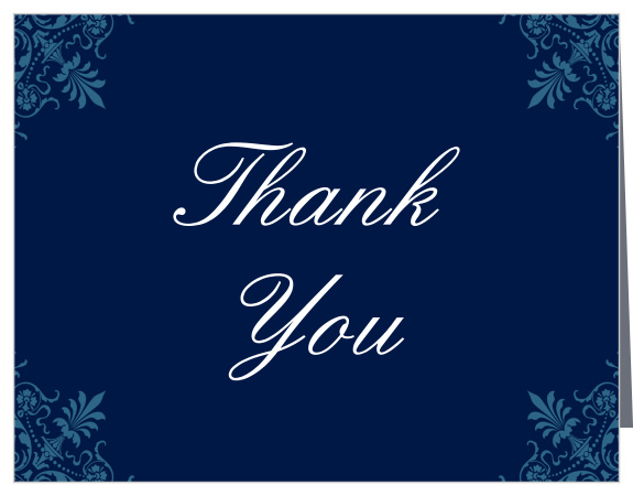Our Elegant Spires thank you card exudes country elegance. This fully customizable invitation features ornate flourish details to give your thank you card that extra special touch.