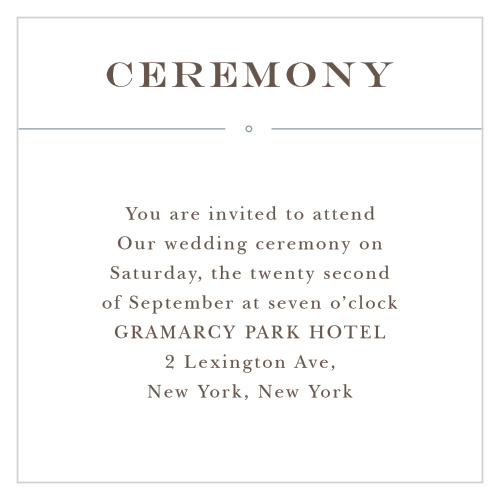 Create beautiful enclosure cards to coordinate with the Double Exposure Wedding Invitation Suite with the Double Exposure Ceremony Cards.