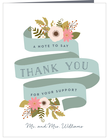 Our Retro Ribbon Thank You Cards are perfect for showing your gratitude to guests and gift-givers.