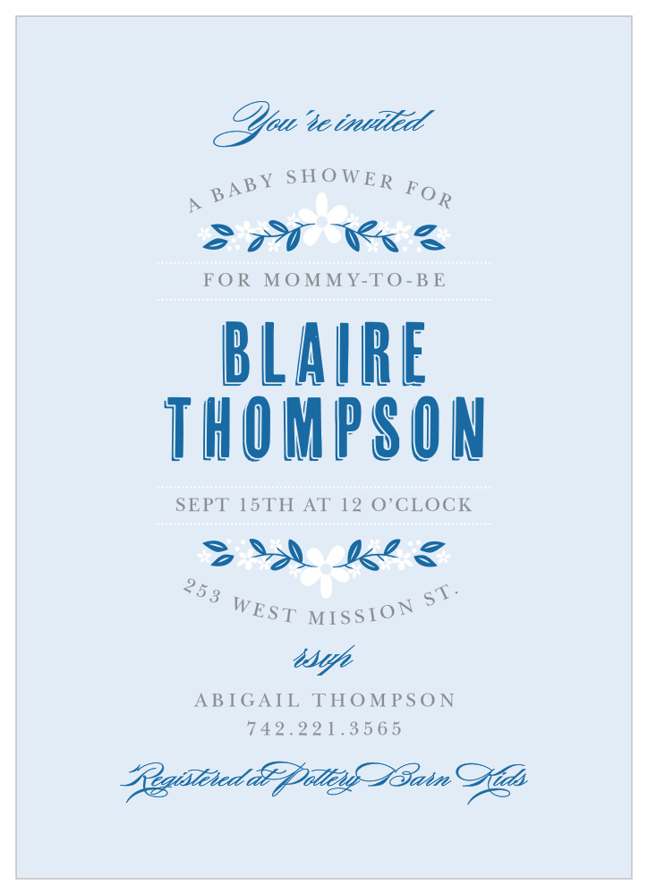 Farmhouse Blooms Baby Shower Invitations