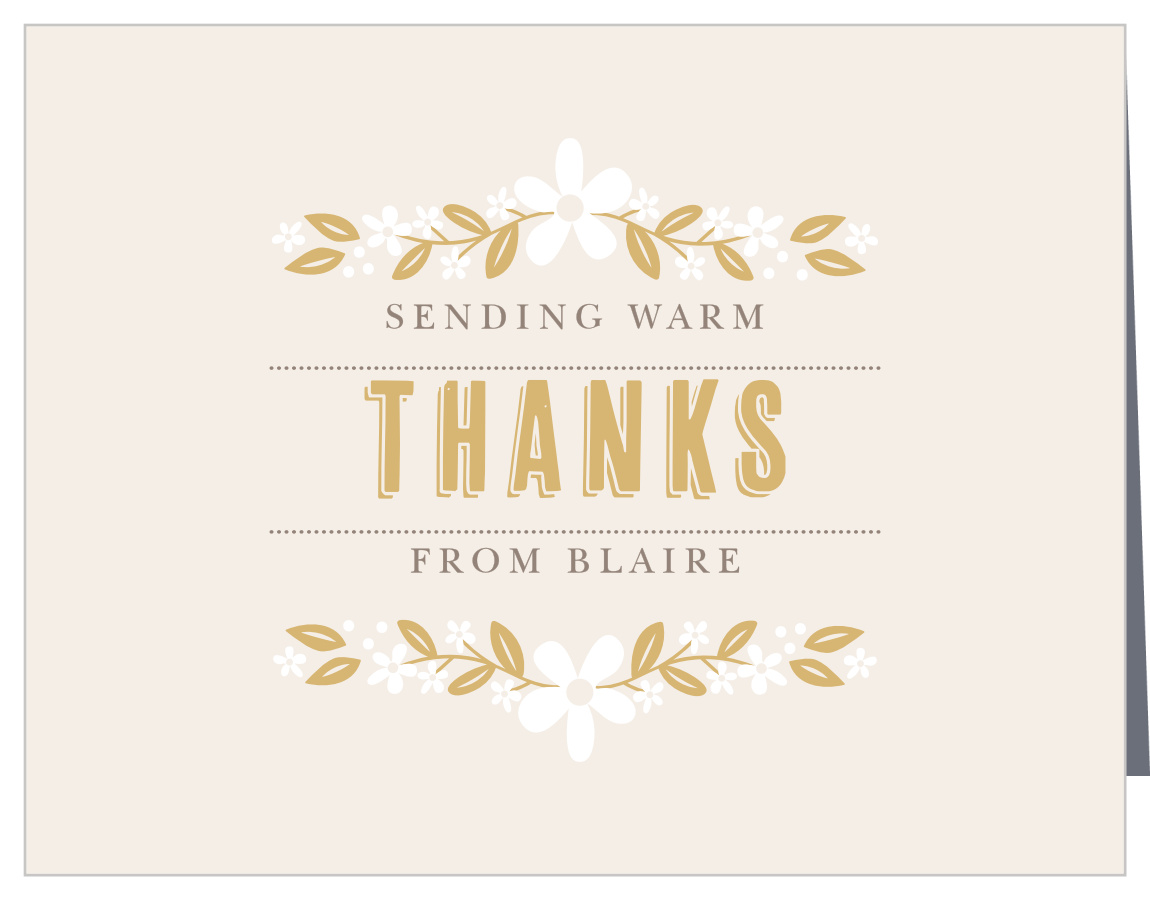 Farmhouse Blooms Foil Baby Shower Thank You Cards