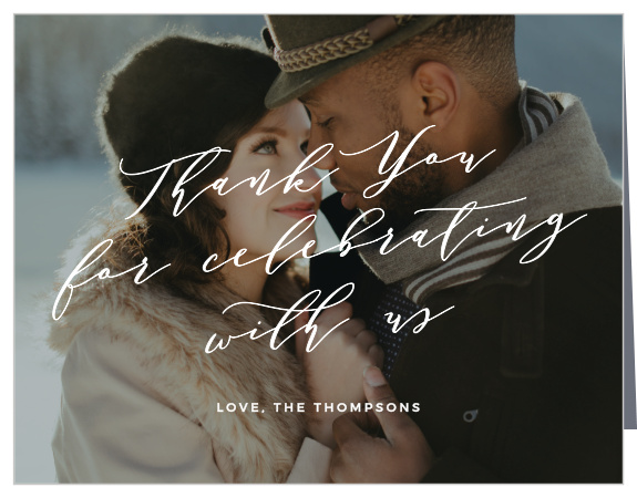 The support and presence of loved ones on your special day meant a lot to you, show them your appreciation with our Passionate Forever Wedding Thank You Cards.