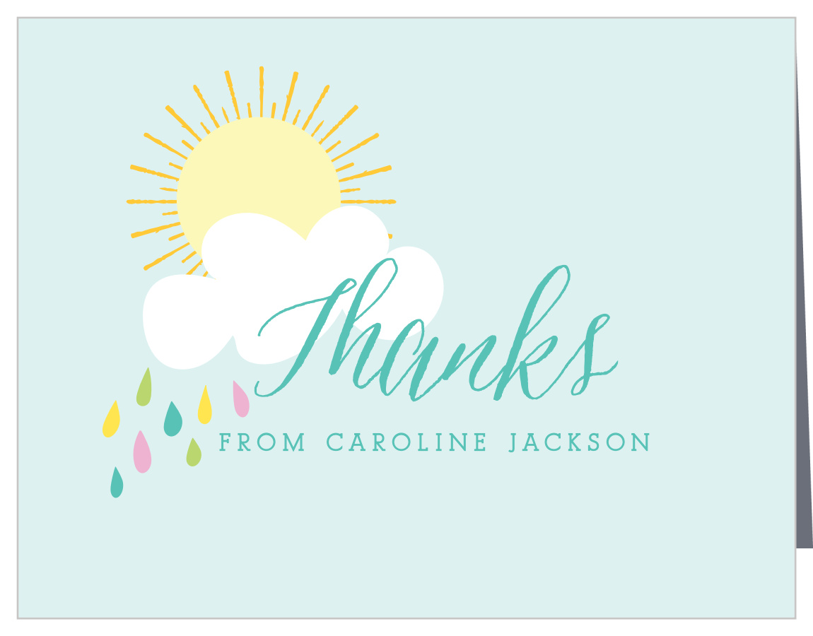 Sprinkles & Stripes Baby Shower Thank You Cards