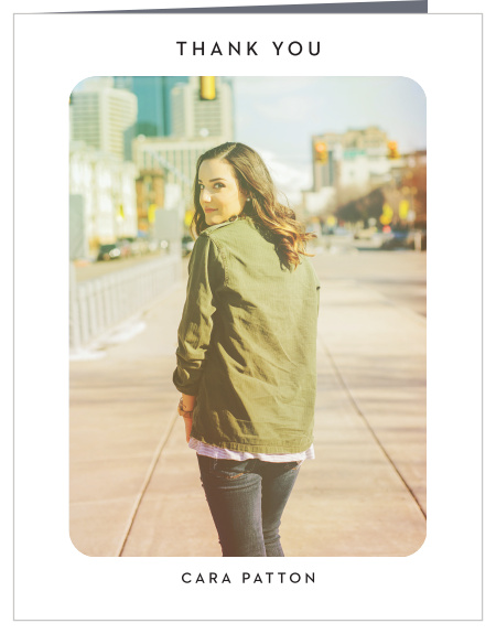 Thank the friends and family who celebrated with you either near or far with the Ultra Minimal Thank You Card. 