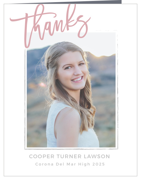 Say “Thanks” with the cute calligraphy script of the Marker Script Thank You Card. 