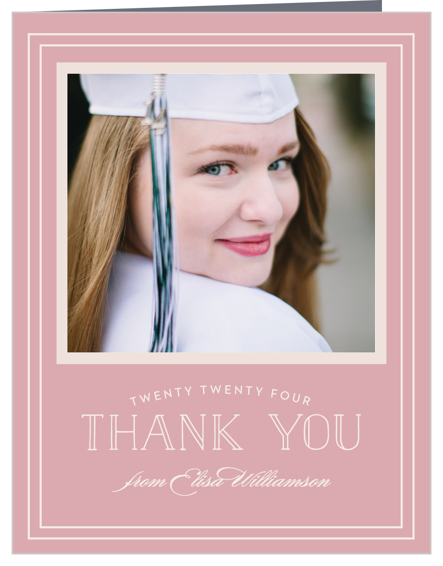 Traditional Frame Graduation Thank You Cards