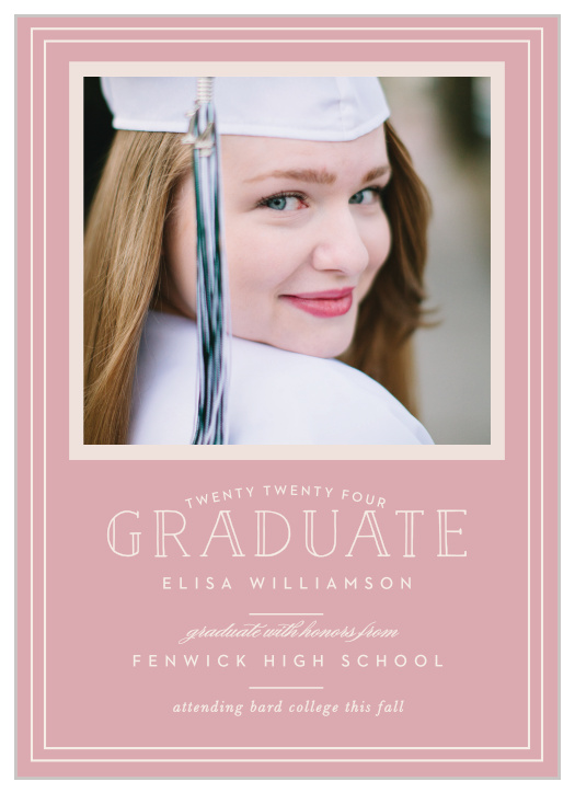 Announce your graduation with the sophistication of the Traditional Frame Graduation Announcements. 